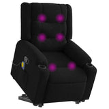 Stand up Massage Recliner Chair Black Fabric - Top-Down View