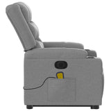 Electric Stand up Massage Recliner Chair Light Grey Fabric - Extra Image