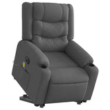 Electric Stand up Massage Recliner Chair Dark Grey Fabric