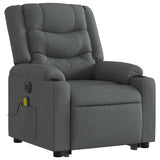 Electric Stand up Massage Recliner Chair Dark Grey Fabric