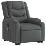 Electric Stand up Massage Recliner Chair Dark Grey Fabric
