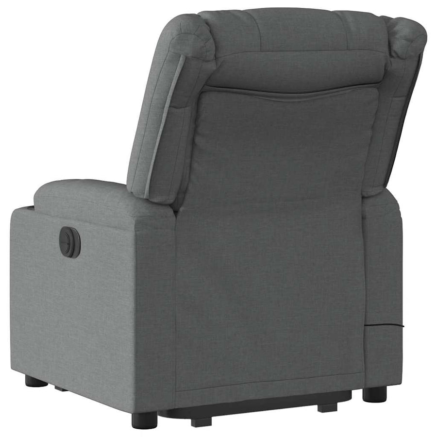 Electric Stand up Massage Recliner Chair Dark Grey Fabric