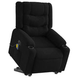Electric Stand up Massage Recliner Chair Black Fabric - Side View
