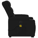 Electric Stand up Massage Recliner Chair Black Fabric