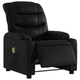 Electric Massage Recliner Chair Black Faux Leather