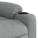 Massage Recliner Chair Light Grey Fabric - Extra Image