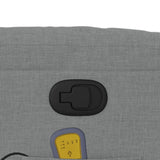 Massage Recliner Chair Light Grey Fabric - Extra Image