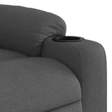 Massage Recliner Chair Dark Grey Fabric - Extra Image