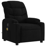 Massage Recliner Chair Black Fabric - Side View