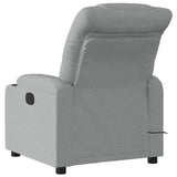 Electric Massage Recliner Chair Light Grey Fabric - 45-Degree Angle