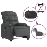 Electric Massage Recliner Chair Dark Grey Fabric - Rear View