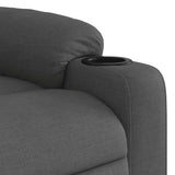 Electric Massage Recliner Chair Dark Grey Fabric