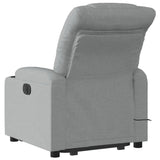 Stand up Massage Recliner Chair Light Grey Fabric