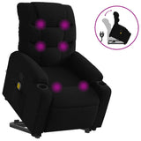 Stand up Massage Recliner Chair Black Fabric - Front View