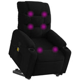 Stand up Massage Recliner Chair Black Fabric