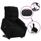 Stand up Massage Recliner Chair Black Fabric - Rear View