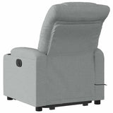 Electric Stand up Massage Recliner Chair Light Grey Fabric - 45-Degree Angle