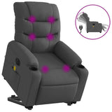 Electric Stand up Massage Recliner Chair Dark Grey Fabric