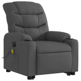 Electric Stand up Massage Recliner Chair Dark Grey Fabric - Top-Down View