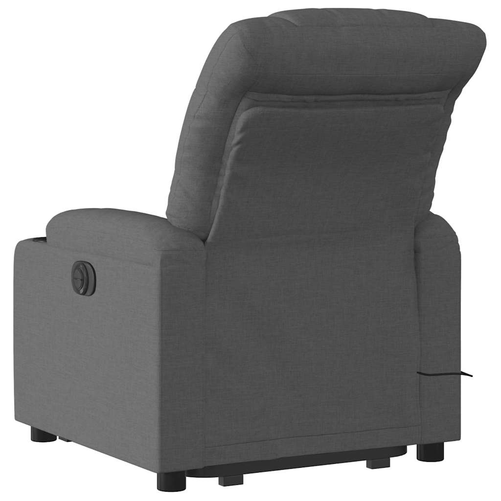 Electric Stand up Massage Recliner Chair Dark Grey Fabric