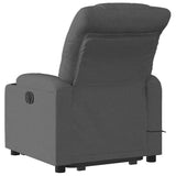 Electric Stand up Massage Recliner Chair Dark Grey Fabric - 45-Degree Angle