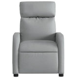 Massage Recliner Chair Light Grey Fabric
