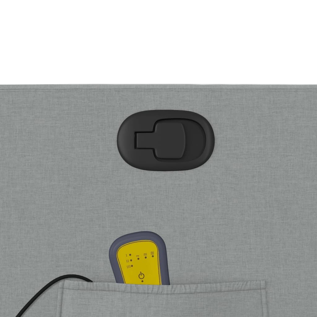 Massage Recliner Chair Light Grey Fabric