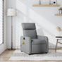 Massage Recliner Chair Light Grey Fabric