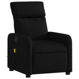 Massage Recliner Chair Black Fabric - Side View
