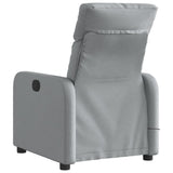 Electric Massage Recliner Chair Light Grey Fabric - Top-Down View