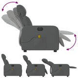 Electric Massage Recliner Chair Dark Grey Fabric - Close-Up Angle