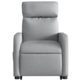 Stand up Massage Recliner Chair Light Grey Fabric