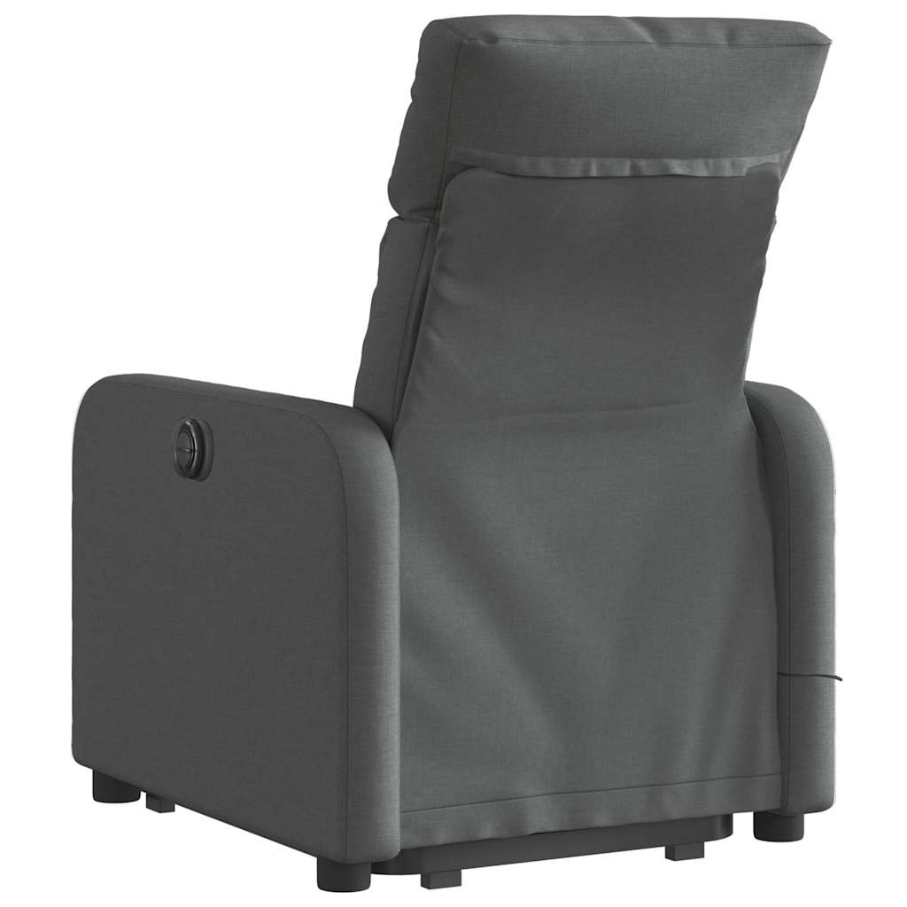 Stand up Massage Recliner Chair Dark Grey Fabric