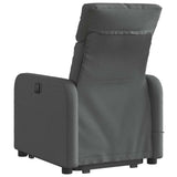 Stand up Massage Recliner Chair Dark Grey Fabric - 45-Degree Angle