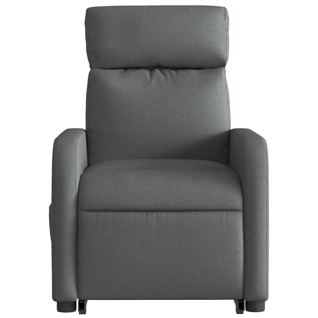 Stand up Massage Recliner Chair Dark Grey Fabric