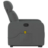 Stand up Massage Recliner Chair Dark Grey Fabric - Extra Image