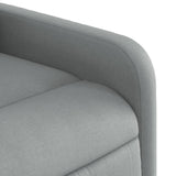 Electric Stand up Massage Recliner Chair Light Grey Fabric