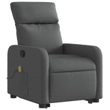 Electric Stand up Massage Recliner Chair Dark Grey Fabric - Top-Down View
