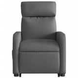 Electric Stand up Massage Recliner Chair Dark Grey Fabric