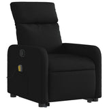 Electric Stand up Massage Recliner Chair Black Fabric - Top-Down View