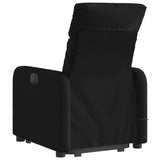Electric Stand up Massage Recliner Chair Black Fabric - 45-Degree Angle