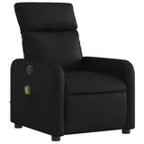 Electric Massage Recliner Chair Black Faux Leather - Top-Down View