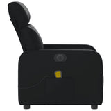 Electric Massage Recliner Chair Black Faux Leather - Extra Image