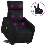 Stand up Massage Recliner Chair Black Faux Leather - Front View
