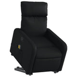 Stand up Massage Recliner Chair Black Faux Leather - Side View