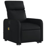 Stand up Massage Recliner Chair Black Faux Leather - Top-Down View