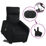 Stand up Massage Recliner Chair Black Faux Leather - Rear View