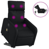 Electric Stand up Massage Recliner Chair Black Faux Leather