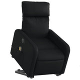 Electric Stand up Massage Recliner Chair Black Faux Leather - Side View