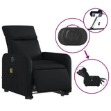 Electric Stand up Massage Recliner Chair Black Faux Leather